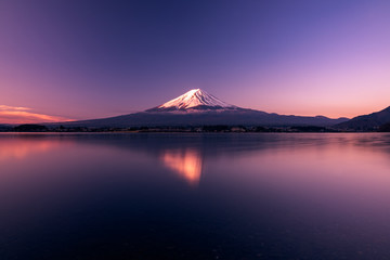 Mt. Fuji at kawaguchiko Fujiyoshida, Japan. - obrazy, fototapety, plakaty