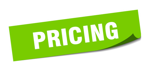pricing sticker. pricing square isolated sign. pricing