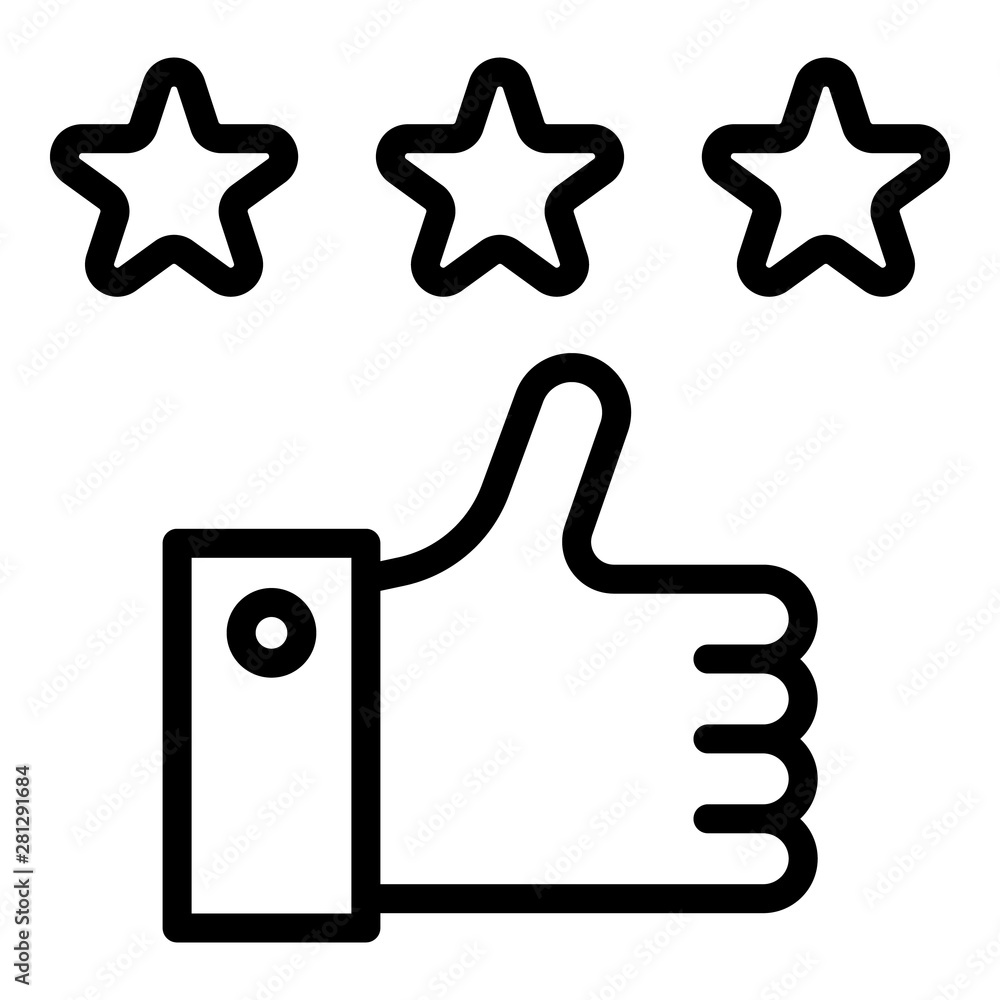 Poster customer feedback icon. outline customer feedback vector icon for web design isolated on white backg