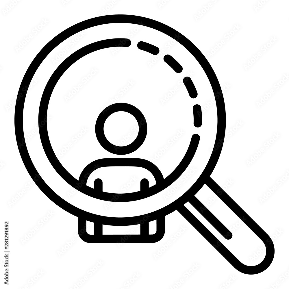 Poster search customers icon. outline search customers vector icon for web design isolated on white backgro