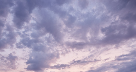 blue sky with white clouds during pink summer sunset