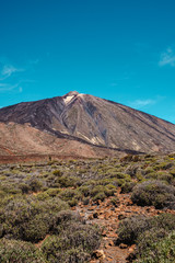Portrait view of Teide, highest volcano and mountain in Spain