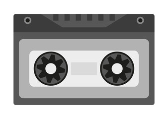 Obraz premium Casete de color negro sobre fondo blanco.