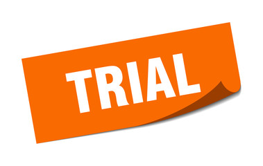 trial sticker. trial square isolated sign. trial