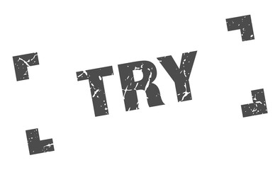 try stamp. try square grunge sign. try