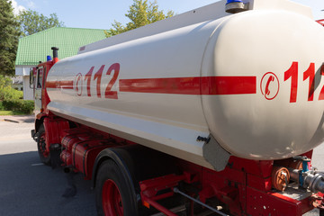Firetruck in a city parade