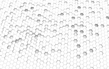 Duo tone hexagon 3D background texture. 3d rendering illustration. Futuristic abstract background.