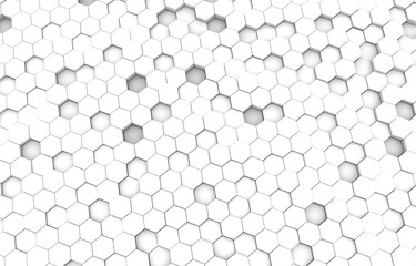 Duo tone hexagon 3D background texture. 3d rendering illustration. Futuristic abstract background.