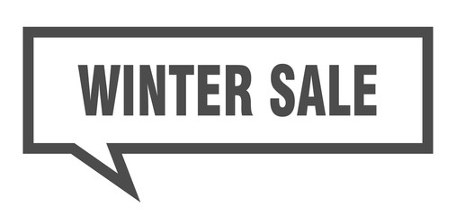 winter sale sign. winter sale square speech bubble. winter sale