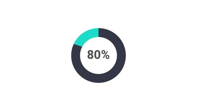 Pie chart 80 percent