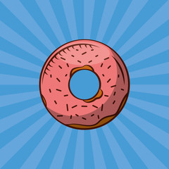 Donut of bakery vector design