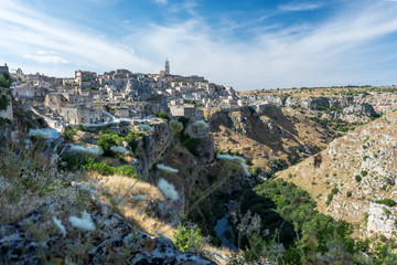 Fototapeta na wymiar Matera, the city of stones of Matera in Basilicata, European capital of culture and UNESCO world heritage site