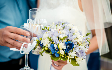 bouquet wedding foliage flowers summer