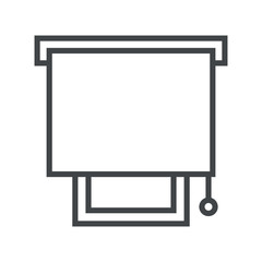Line icon roll curtain
