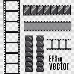 Film strip, Vector illustration. Set