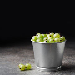 Green ripe gooseberries