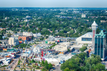 ONTARIO - CANADA, JULY 25, 2019:  Clifton Hill, known as "the  Street of Fun at the Falls", one of the major tourist promenades in Niagara Falls, Ontario.