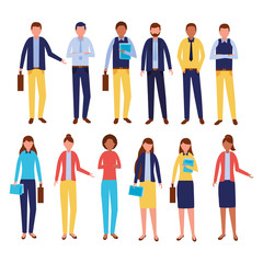 Businessman and businesswoman avatar design