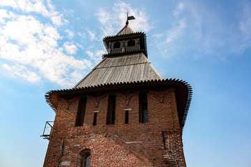 old tower of the kremlin in novgorod