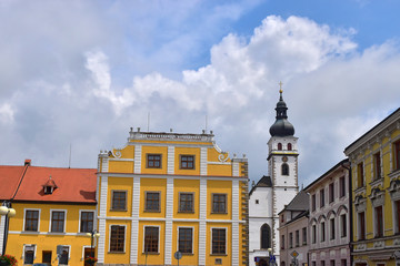 Fototapeta na wymiar Old architecture in Town of Nove Hrady, Czech 