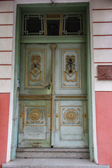 old wooden door in tallinn estonia