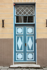 old wooden door in tallinn estonia