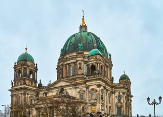 cathedral and buildings in berlin big city architecture