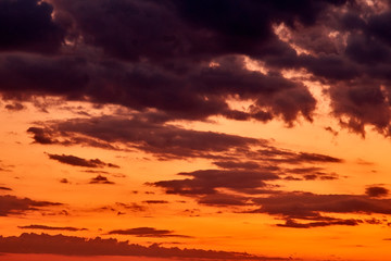 the sky at sunset. a riot of colors