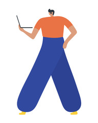 Business woman flat icon