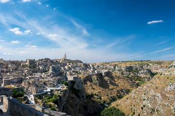 Fototapeta na wymiar Matera, the city of stones of Matera in Basilicata, European capital of culture and UNESCO world heritage site