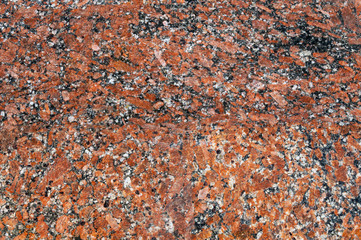 Texture of polished gray-red granite.