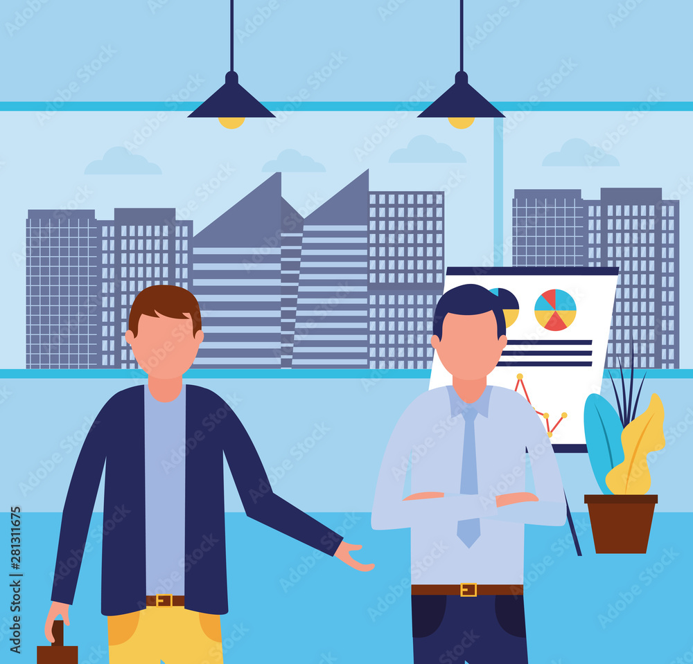 Poster workflow and infographic vector design