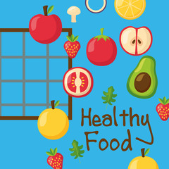 Healthy and organic food vector design