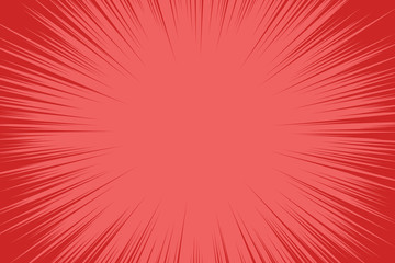 Comic book background. Sunburst halftone pattern in pop art style