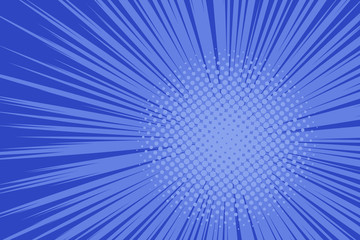 Comic book background. Sunburst halftone pattern in pop art style