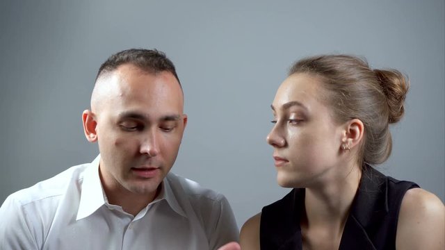 Shooting of couple during talking