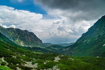Fototapeta premium High Tatras mountain range and valley