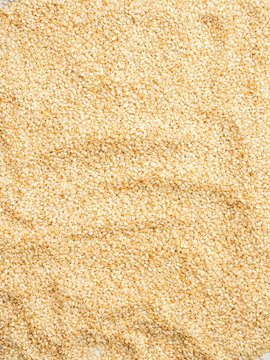 Heap of white sesame