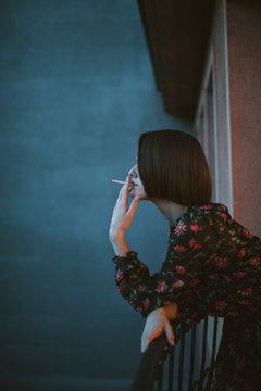 Woman with cigarette