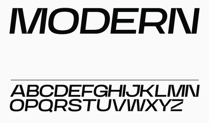 Modern strong vector italic font. Full alphabet