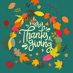 Obraz premium Happy Rhanksgiving day vector concept