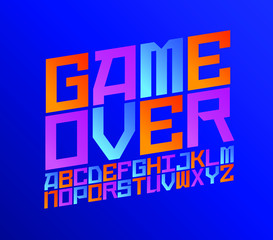 Dynamic vector modern font. A creative typeface for logo and game design