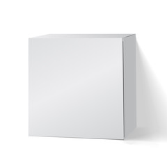 Wtite box isolated on Wtite background. Top view. Template for your presentation design, banner, brochure or poster. Vector