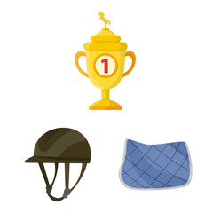 Vector illustration of horseback and equestrian logo. Collection of horseback and horse stock vector illustration.