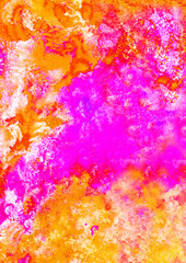 Obraz na płótnie Canvas Grunge orange pink background with copy space for text or image. Hand drawn illustration