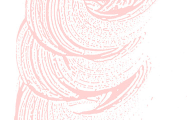 Grunge texture. Distress pink rough trace. Fine ba