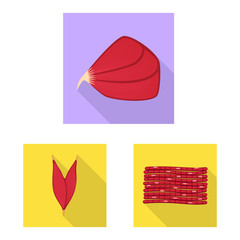Vector design of muscle and cells logo. Set of muscle and anatomy vector icon for stock.