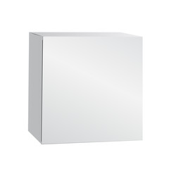 Wtite box isolated on Wtite background. Top view. Template for your presentation design, banner, brochure or poster. Vector