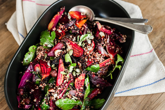 heirloom beetroot salad with quinoa