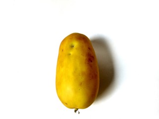 Yellow sweet cucumber with white background